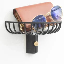 Lunett objects hat rack with hook, Black
