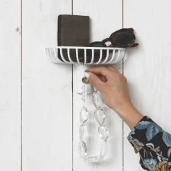 Lunett objects hat rack with hook, White