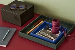Lux lacquered decorative tray 19x19x3,5 cm, Ultramarine