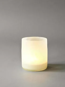Lyric lantern M, linen (white)