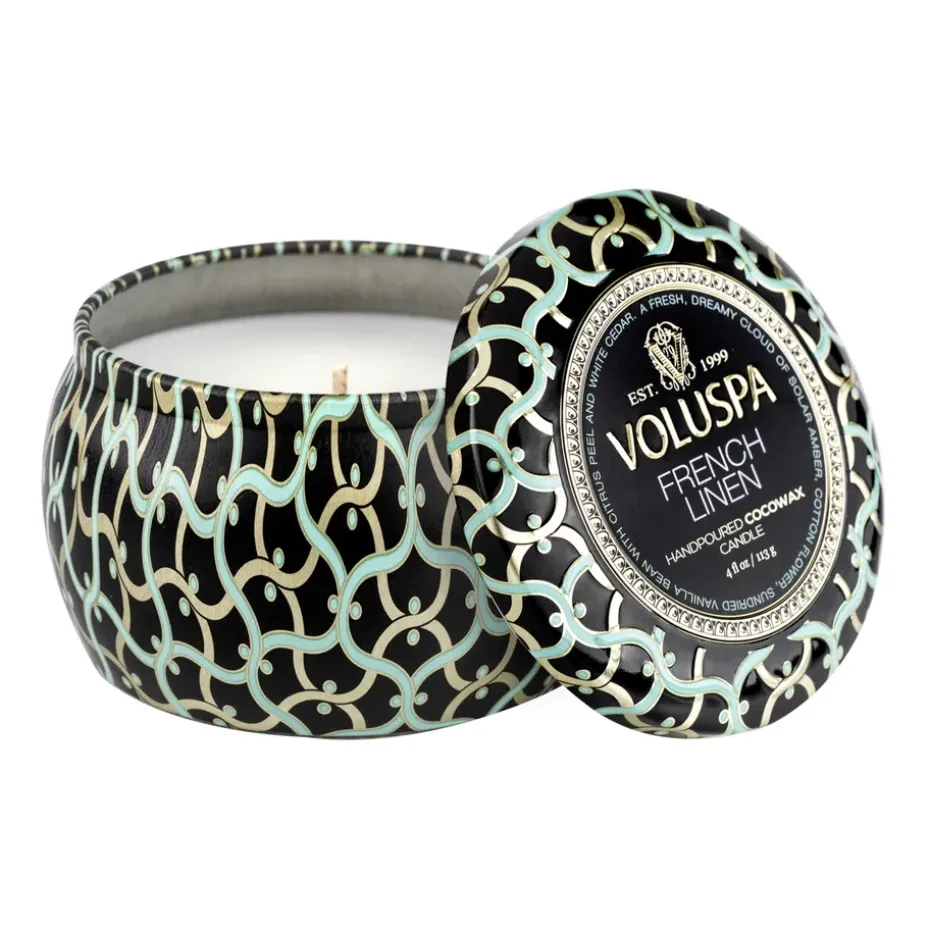 Maison Noir Mini Tin scented 25 hours, French Linen