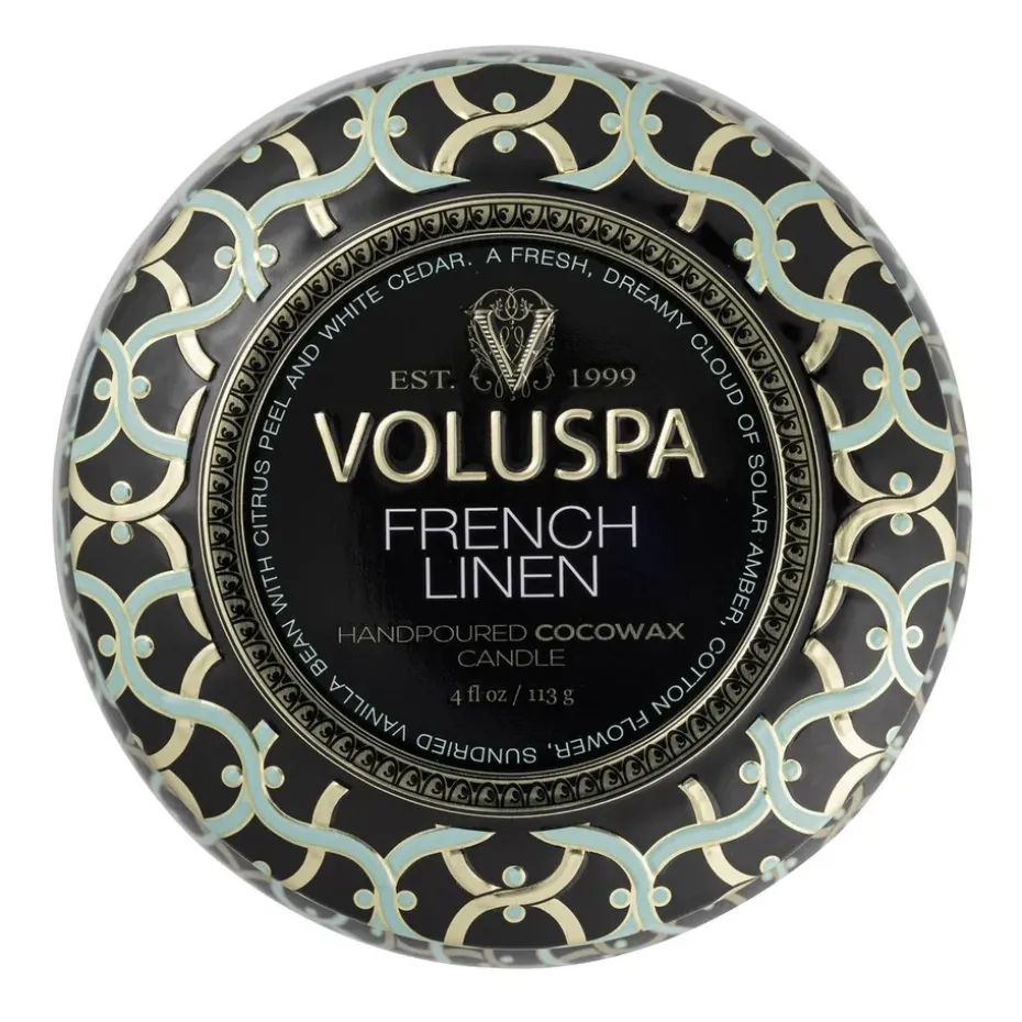 Maison Noir Mini Tin scented 25 hours, French Linen