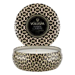 Maison Noir 3-wick Tin scented 40 hours, Ambre Lumiere