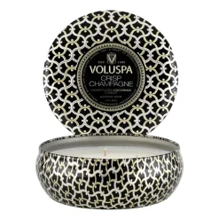 Maison Noir 3-wick Tin scented 40 hours, Crisp Champagne