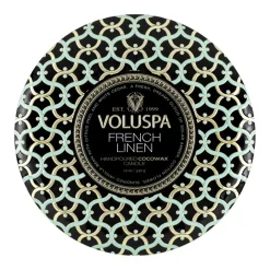 Maison Noir 3-wick Tin scented 40 hours, French Linen