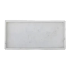 Majsa decorative tray 18x38 cm, White marble