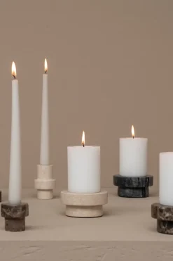Marble candle holder for block candle 5 cm, Sand