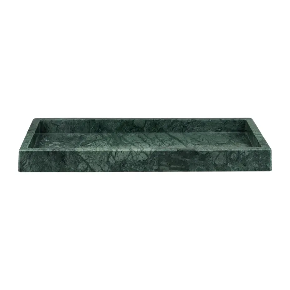 Marble decorative tray 16x31 cm, Dark forest