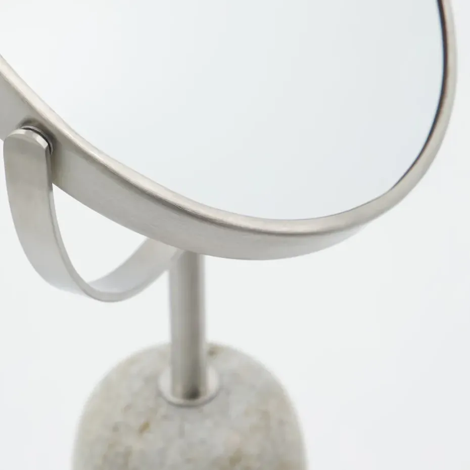 Marble double-sided mirror, Beige