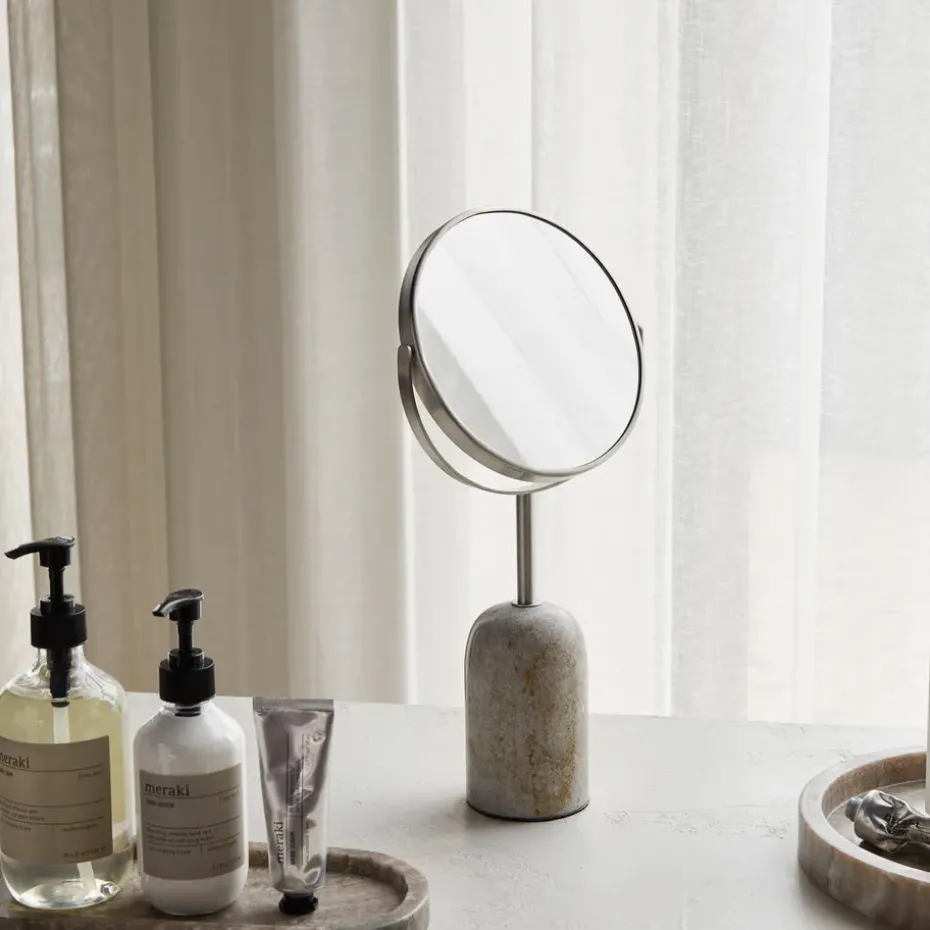 Marble double-sided mirror, Beige