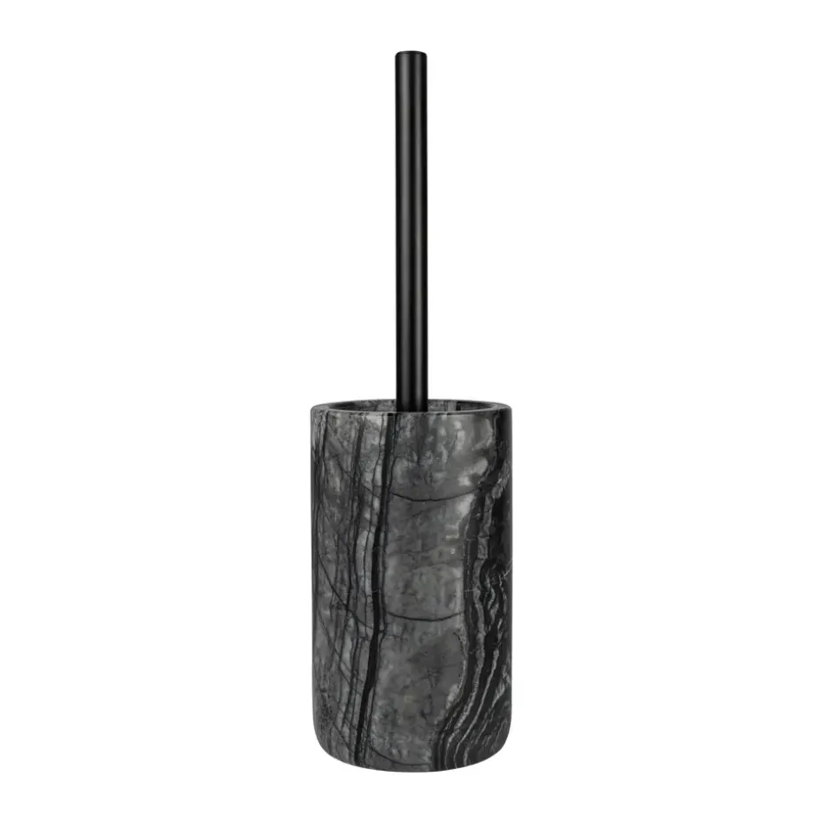 Marble toilet brush 36 cm, Black-Grey