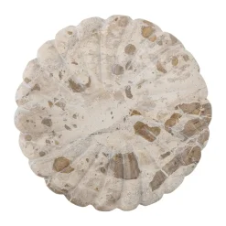 Marlie marble tray Ø22.5 cm, Natural