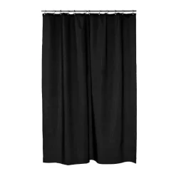 Match shower curtain, black