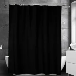 Match shower curtain, black