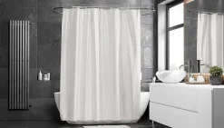 Match shower curtain 200x240 cm (extra height), white