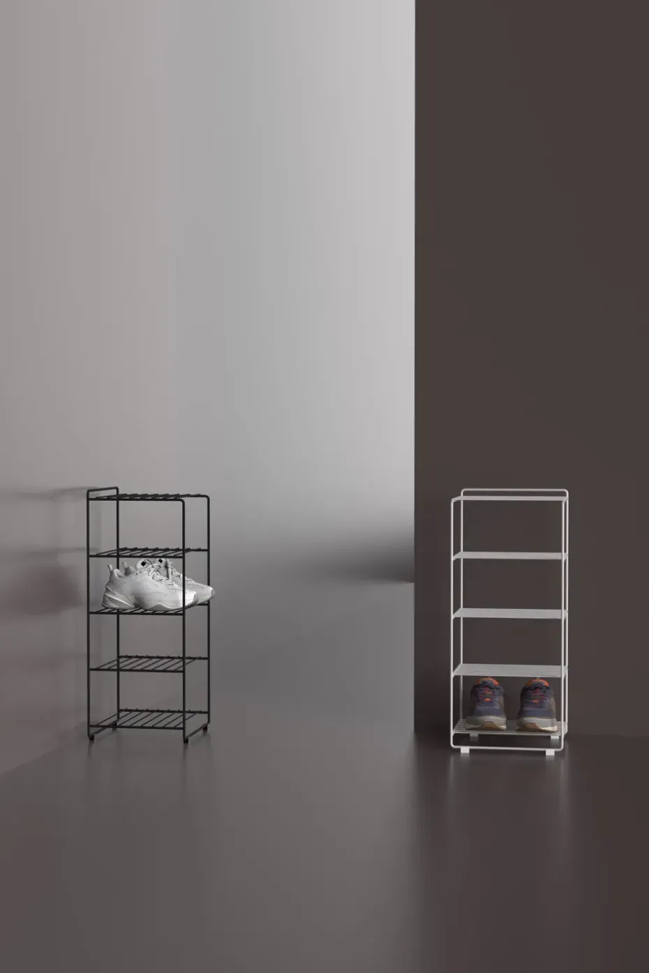 Maze Shoescraper shoe shelf, White