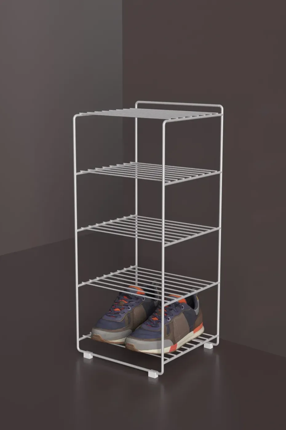 Maze Shoescraper shoe shelf, White