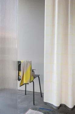 Mesh shower curtain 150x200 cm, Yellow