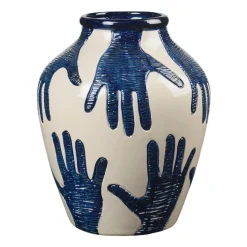 Mime vase 40 cm, Intense blue-rainy day