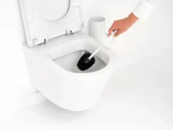 MindSet toilet brush with holder, Mineral fresh white