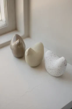 Mini hens 8 cm, Cream