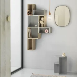 Mini stacked 2.0 storage system, small, oak