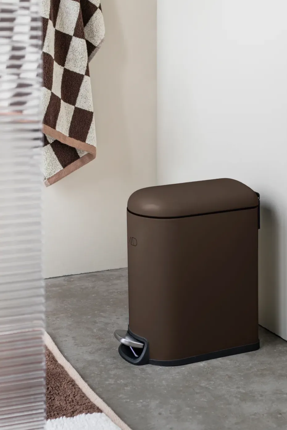Mini-Walther pedal bin 5 L, Brown