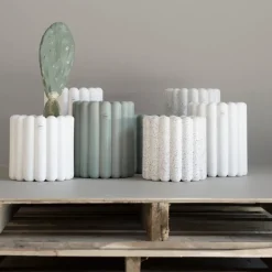 Mist flower pot large Ø19x27 cm, White