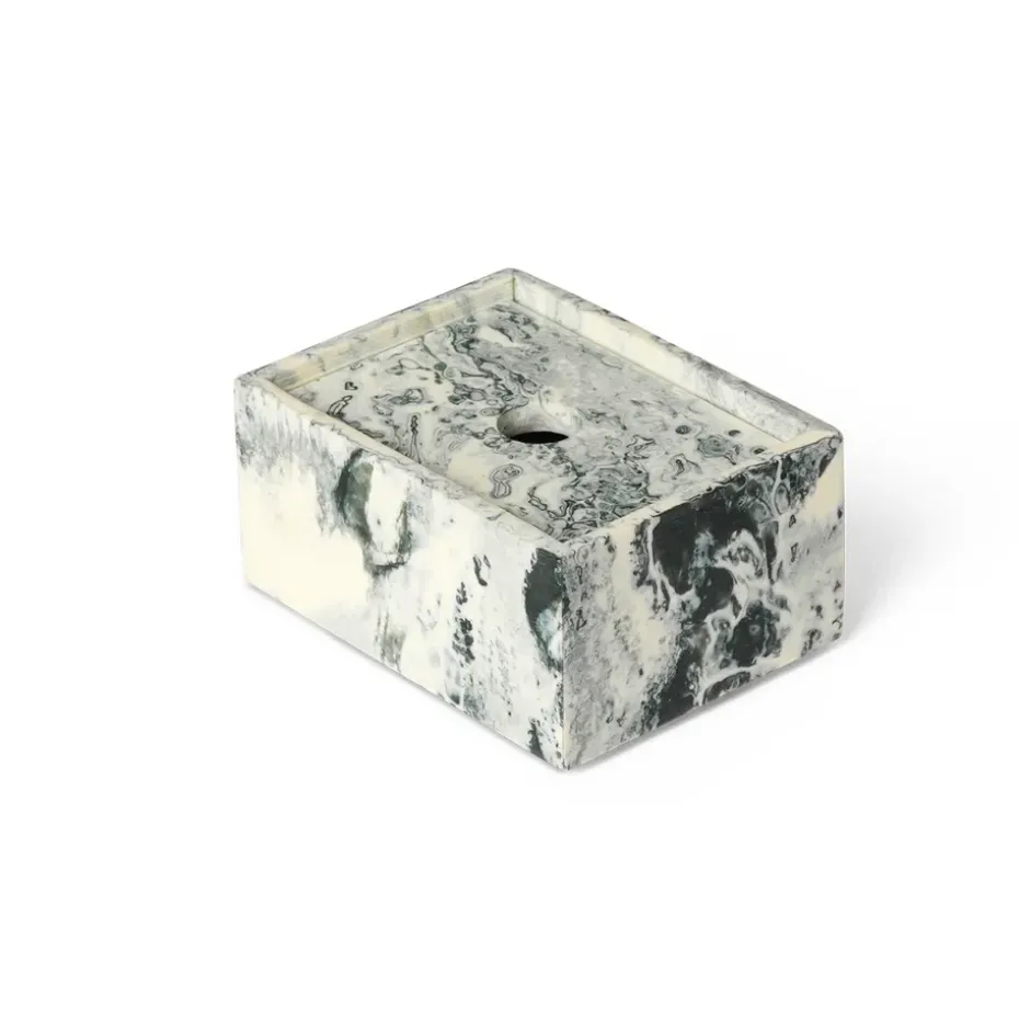 Mist storage box 7,5x10 cm, Emerald-off white