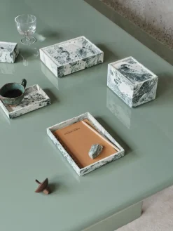 Mist storage box 10x15 cm, Emerald-off white