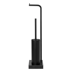 Modo toilet paper holder and toilet brush , Black