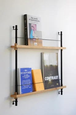 Moebe magazine rack, Oak-black