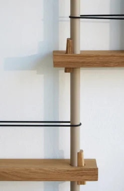 Moebe magazine rack, Oak-grey