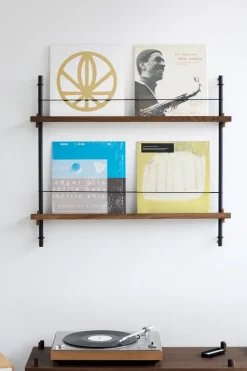 Moebe magazine rack, Smoked oak-grey