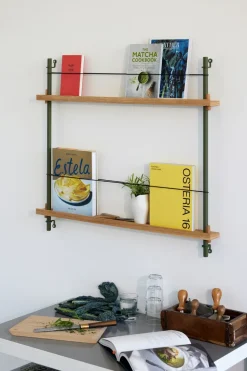 Moebe magazine rack, Smoked oak-green