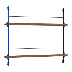 Moebe magazine rack, Smoked oak-blue