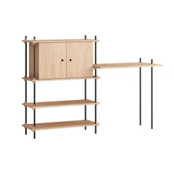 Moebe shelving system s.115.2.D, Oak-black