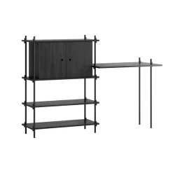 Moebe shelving system s.115.2.D, Black