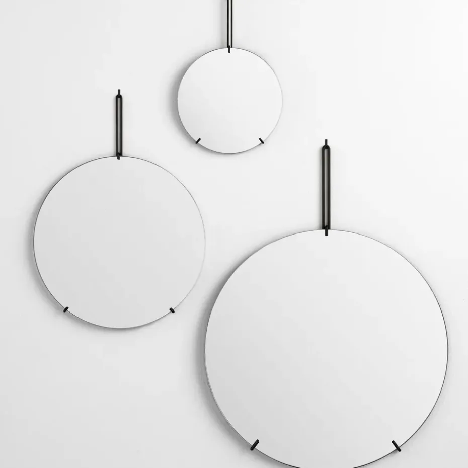 Moebe Wall mirror Ø 30 cm, Black