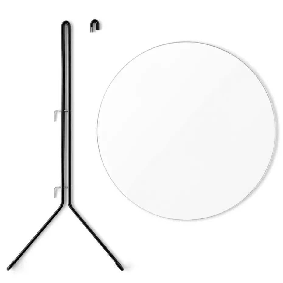 Moebe wall mirror Ø 70 cm, Black