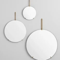 Moebe Wall mirror Ø 50 cm, brass