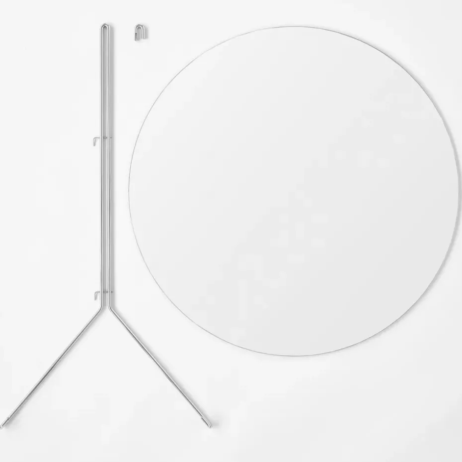 Moebe wall mirror Ø 70 cm, Chrome