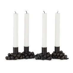 Molekyl candlestick 4, Black