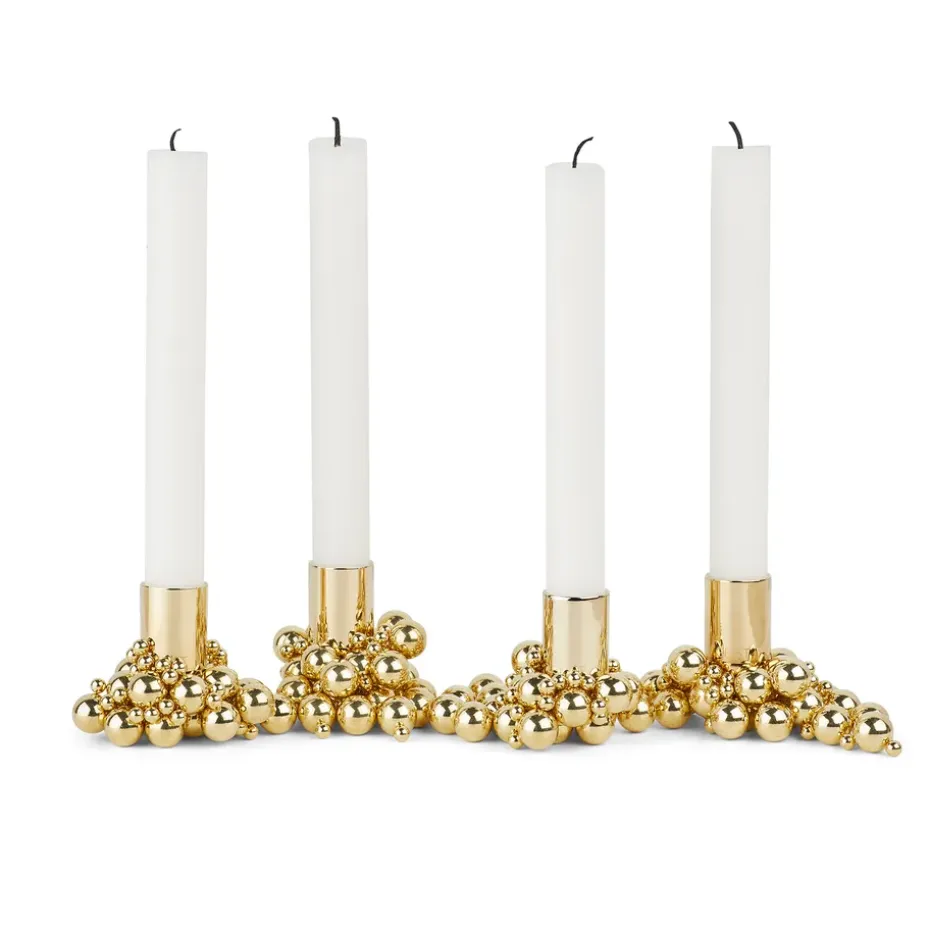 Molekyl candlestick 4, Brass