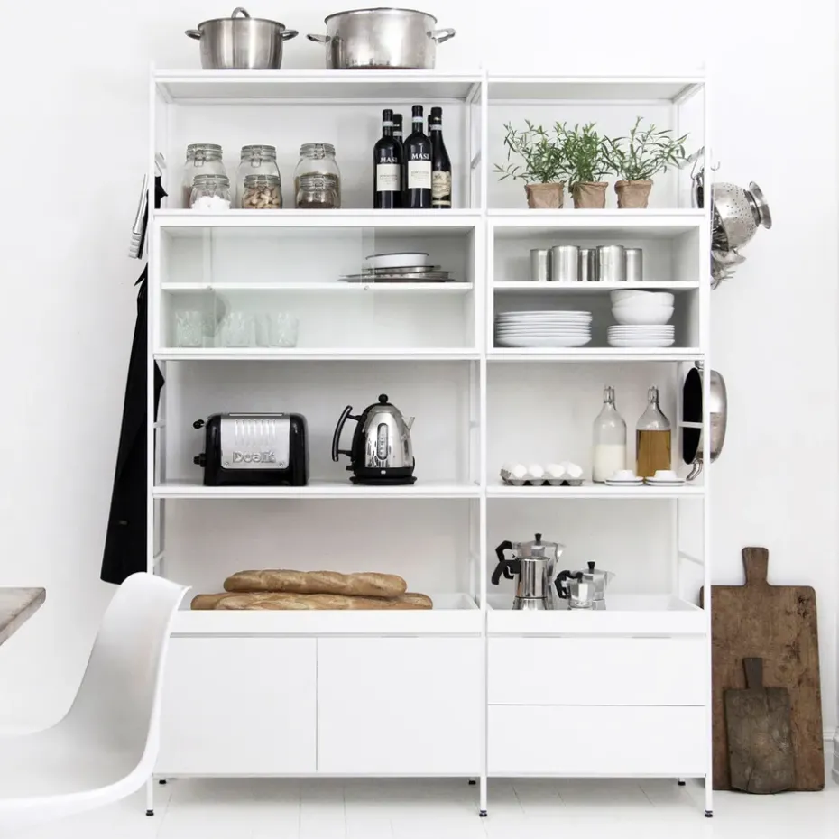 Molto 560 cabinet - modul, White. incl. white metal frame