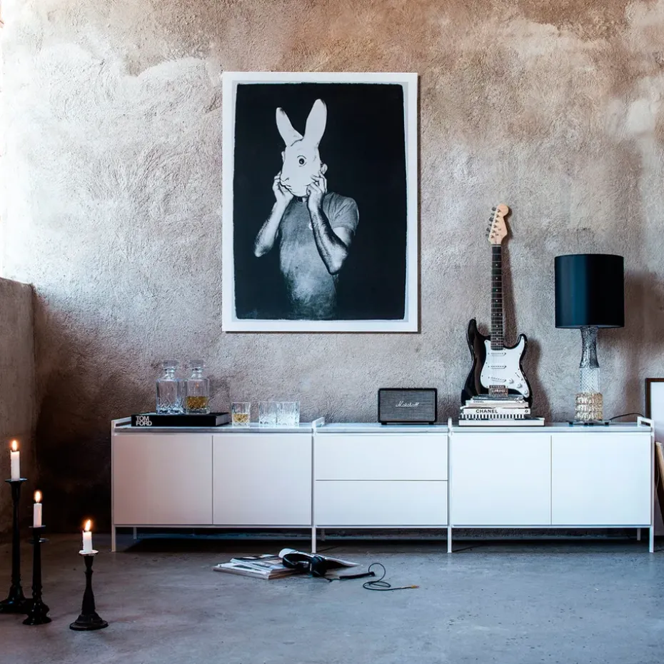 Molto 560 cabinet - modul, White. incl. white metal frame