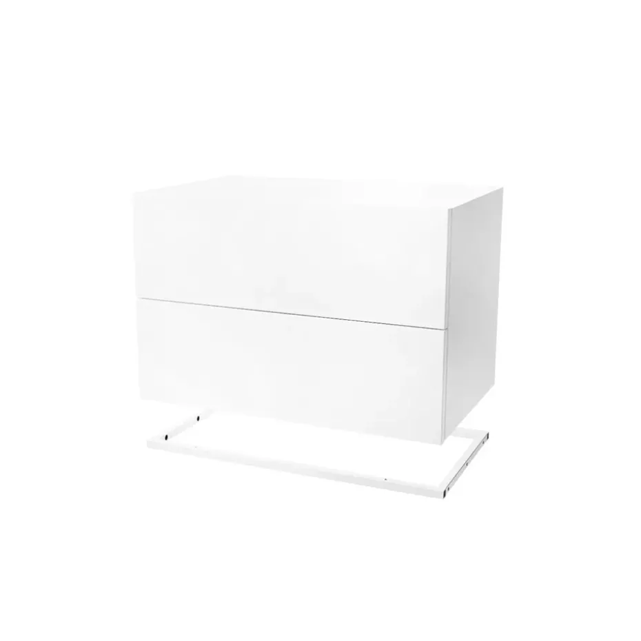 Molto 560 drawer module, White including white metal frame