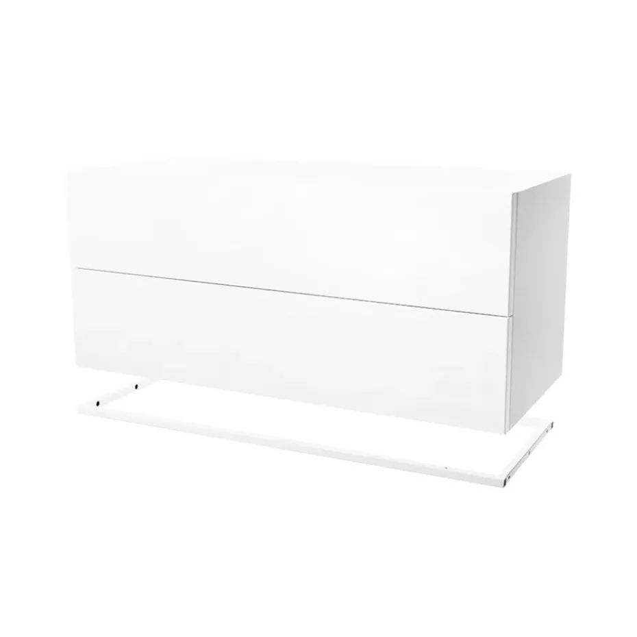 Molto 840 drawer module, White including white metal frame