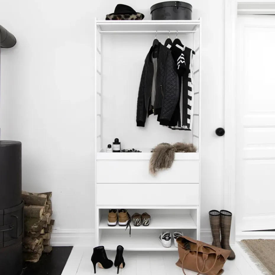 Molto 840 drawer module, White including white metal frame