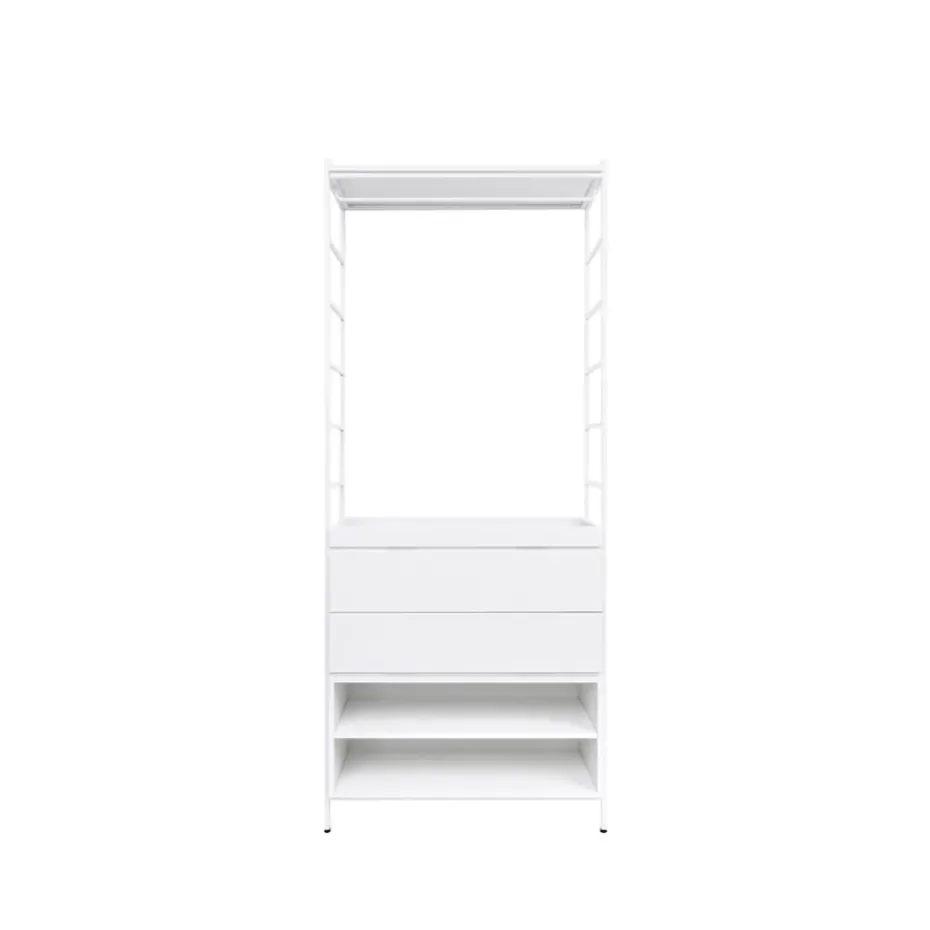 Molto High shelving system, White, 1 section